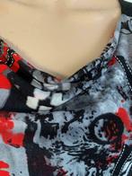 E544 Sao Paulo: maat 40=M jurk jurkje rood/zwart/grijs, Kleding | Dames, Jurken, Maat 38/40 (M), Ophalen of Verzenden, Zo goed als nieuw