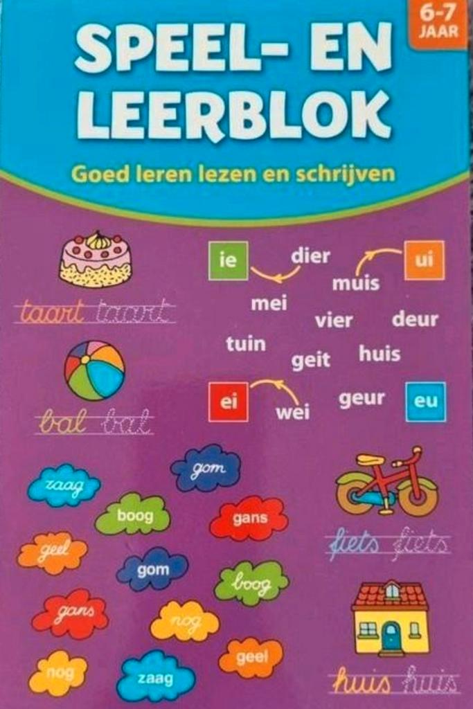 Speel- en Leerblok 6-7 jaar - Goed leren lezen!, Spelcomputers en Games, Games | Overige, Zo goed als nieuw, Puzzel en Educatief