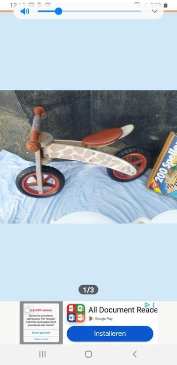 Houten tweewieler, Vintage van Blokker beschikbaar voor biedingen