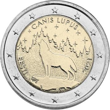 2 euro Estland 2021 - Nationaal dier de Wolf (UNC) beschikbaar voor biedingen