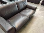 Bankstel leer, handmade in Italie 225 en 190 cm, Ophalen, Gebruikt, Leer, Rechte bank