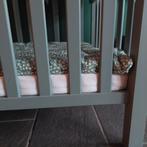 Verstelbare babybox groen, incl. Dik matras + boxkleed., Ophalen, Zo goed als nieuw, Boxkleed