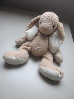 Hema groot ruwharig bruin pluche konijn knuffel witte voeten, Ophalen of Verzenden, Zo goed als nieuw, Konijn