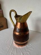 Vintage Houten Koperen Kan Schenkkan Oude Antieke Schenk, Antiek en Kunst, Ophalen of Verzenden
