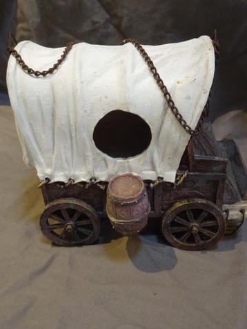 vogelhuisje western huifkar voederhuisje vogel covered wagon beschikbaar voor biedingen