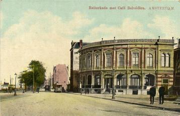 Ruiterkade met Cafe Belvedere. Amsterdam - tram - ongelopen beschikbaar voor biedingen