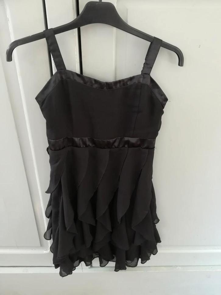 Leuk zwart feest jurkje, h&m, maat 164. Kerst, Kinderen en Baby's, Kinderkleding | Maat 164, Zo goed als nieuw, Meisje, Jurk of Rok