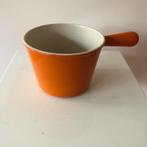 Vintage Le Creuset steelpan 17 cm - Oranje, Huis en Inrichting, Keuken | Potten en Pannen, Kookpan of Snelkookpan, Gebruikt, Ophalen of Verzenden