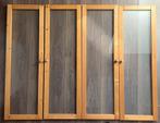 Lundia 2 sets glazen deuren 80 x 120 cm, zgan gelakt, Ophalen, Zo goed als nieuw, 25 tot 50 cm, 100 tot 150 cm