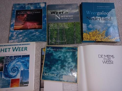 partij 7 boeken thema weer en klimaat, Boeken, Natuur, Gelezen, Natuur algemeen, Ophalen