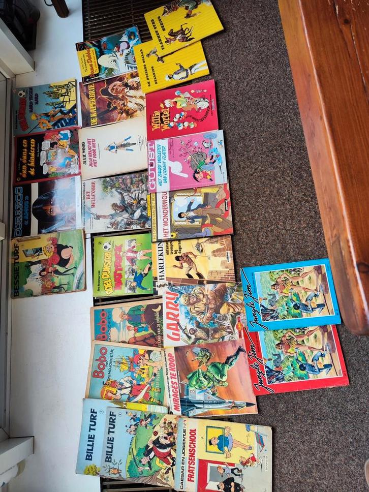 Vintage antieke stripboeken, Boeken, Stripboeken, Gelezen, Meerdere stripboeken, Ophalen of Verzenden