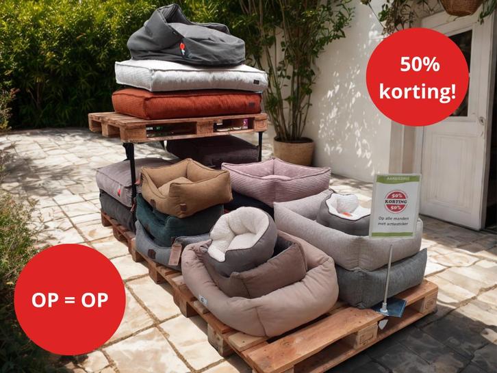 50% KORTING! Mega Hondenmand & Kussen Outlet – OP=OP, Dieren en Toebehoren, Hondenmanden, Nieuw, Ophalen