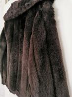 Donkerbruine bontjas - Maat S/M, Ophalen of Verzenden, Zo goed als nieuw, Maat 36 (S), Bruin