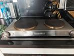 Bourgini duo hot plate, Gebruikt, Vrijstaand, Elektrisch, 4 kookzones