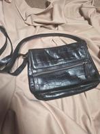 Picard Zwarte Leren Crossbodytas, Sieraden, Tassen en Uiterlijk, Tassen | Damestassen, Ophalen of Verzenden, Gebruikt, Zwart, Schoudertasje