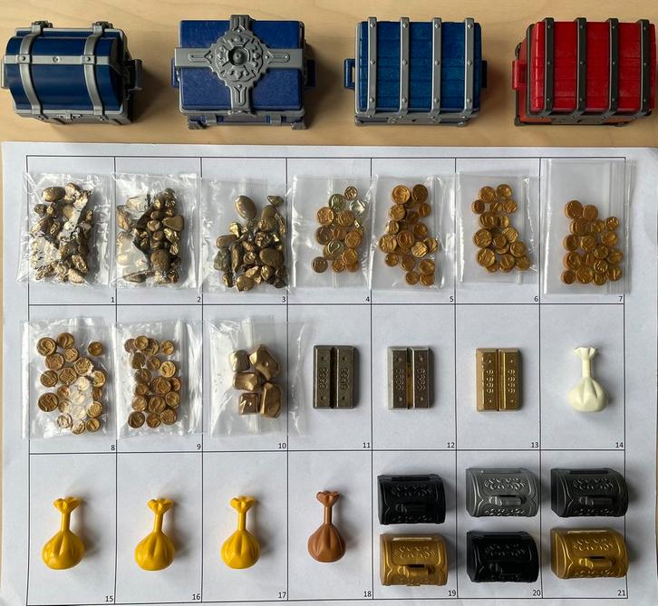 Goud munten goudstaaf geldzak schatkist, Kinderen en Baby's, Speelgoed | Playmobil, Los playmobil, Ophalen of Verzenden