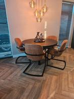 4x (kuip) keukenstoelen cognac, Ophalen