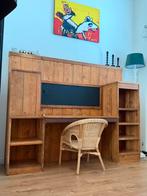 Vintage Kinderbureau incl. Rotan kinderstoel - Uniek!, Ophalen, Gebruikt, Tafel(s)