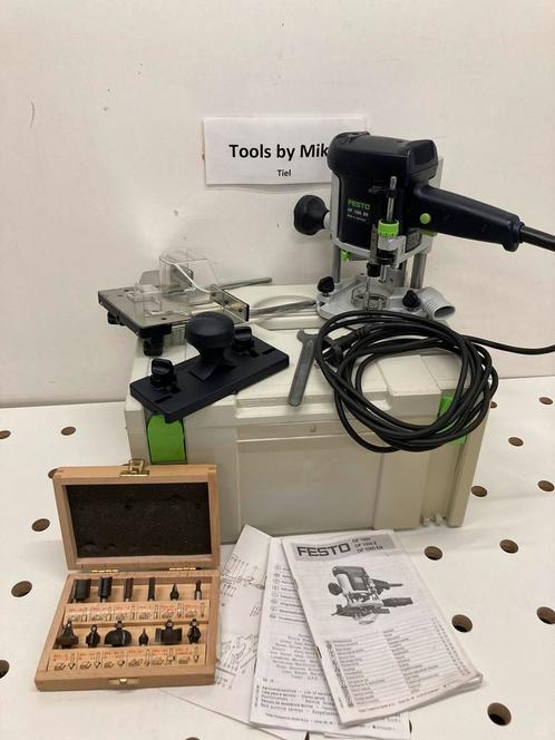 Festool/festo of1000eb bovenfrees set, Doe-het-zelf en Verbouw, Gereedschap | Freesmachines, Zo goed als nieuw, Elektrisch, Bovenfrees