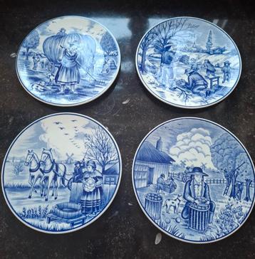 Mooie Delfts blauwe borden of wandborden  beschikbaar voor biedingen