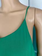 H370 groen plisse jurkje maat 36=S jurk., Groen, Knielengte, Ophalen of Verzenden, Zo goed als nieuw