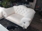 Loveseat wit leder, Huis en Inrichting, Barok, 150 tot 200 cm, Tweepersoons, Ophalen of Verzenden