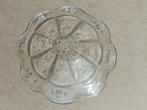 Vintage Costa Boda glas geslepen gebaksschaal Ø30 cm, Ophalen of Verzenden