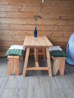 Douglas Picknicktafel met Bankjes + Kussens, Tuin en Terras, Picknicktafels, Ophalen
