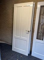 Twee witte binnendeuren, Doe-het-zelf en Verbouw, Deuren en Horren, Ophalen, Gebruikt, 80 tot 100 cm, Binnendeur