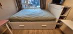 Ikea Brimnes bed 140 x 200 met lattenbodem, Ophalen, Wit, Tweepersoons, 140 cm
