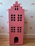 Hema grachtenpand roze incl bad-, slaap- en woonkamer., Kinderen en Baby's, Speelgoed | Poppenhuizen, Ophalen, Gebruikt