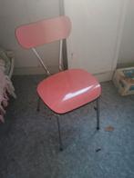 2 stoelen! Oranje Jaren 50 / jaren 70 formica?, Huis en Inrichting, Stoelen, Ophalen, Gebruikt, Overige kleuren, Eén