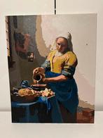 Melkmeisje - Vermeer ( handgeschilderd op canvas, Antiek en Kunst, Ophalen