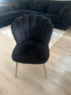 Zwarte schelp stoelen 4 stuks, Huis en Inrichting, Ophalen of Verzenden, Zo goed als nieuw, Zwart, Vier