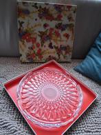 Retro Vlaaiplaat met Doos, Ophalen of Verzenden