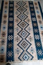 Berber tapijt blauw met geel, 200 cm of meer, 200 cm of meer, Blauw, Gebruikt