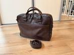 Laptop tas leer bruin, Computers en Software, Laptoptassen, Ophalen of Verzenden, Zo goed als nieuw, Aktetas