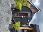 BARRELSAUNA ZWART Grenen, Sport en Fitness, Sauna, Complete sauna, Gebruikt, Ophalen, Fins of Traditioneel