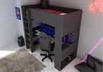 The Cube 5055 Gamingbed hoogslaper - 90x200 - Antraciet, Huis en Inrichting, Slaapkamer | Stapelbedden en Hoogslapers