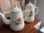 Brocante emaille koffiepotten samen 22,50, Antiek en Kunst, Curiosa en Brocante, Ophalen of Verzenden