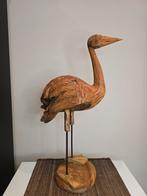 Houten Reiger Beeld, Antiek en Kunst, Ophalen of Verzenden