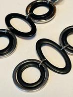 Retro hang oorbellen, Overige materialen, Hangers, Zwart, Ophalen of Verzenden