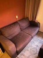 Grijze bank met poef - rookvrij & huisdiervrij, Huis en Inrichting, Banken | Bankstellen, Ophalen, Gebruikt, Driepersoons, 75 tot 100 cm