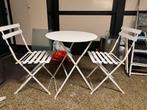 Witte Tuinset - Tafel en 2 Stoelen, Tuin en Terras, Tuinsets en Loungesets, Gebruikt, Aluminium, Stoel, Tuinset