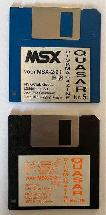 Quasar Diskmagazine 5 en 19 voor MSX beschikbaar voor biedingen