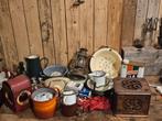 Partijtje brocante antiek emaille, Ophalen of Verzenden