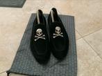 Philipp Plein, origineel! Zwart suède loafers, skull, Loafers, Zwart, Ophalen of Verzenden, Zo goed als nieuw