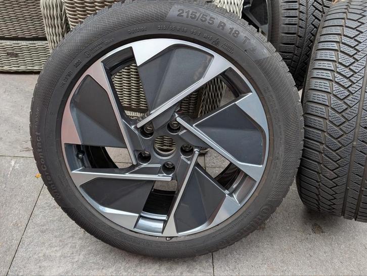 ZGAN VW Lichtmetalen Velgen 18 inch Continental Winterbanden, Auto-onderdelen, Banden en Velgen, Banden en Velgen, Winterbanden