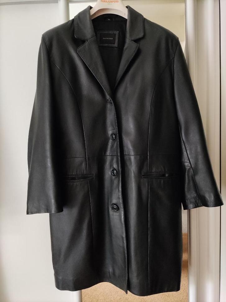 Zwarte LAMSLEREN jas OAKWOOD – valt als 42/44, Kleding | Dames, Jassen | Winter, Zo goed als nieuw, Maat 42/44 (L), Zwart, Verzenden