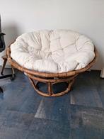 Rotan Papasan Stoel met Kussen, Bruin, Bohemian, Zo goed als nieuw, Eén